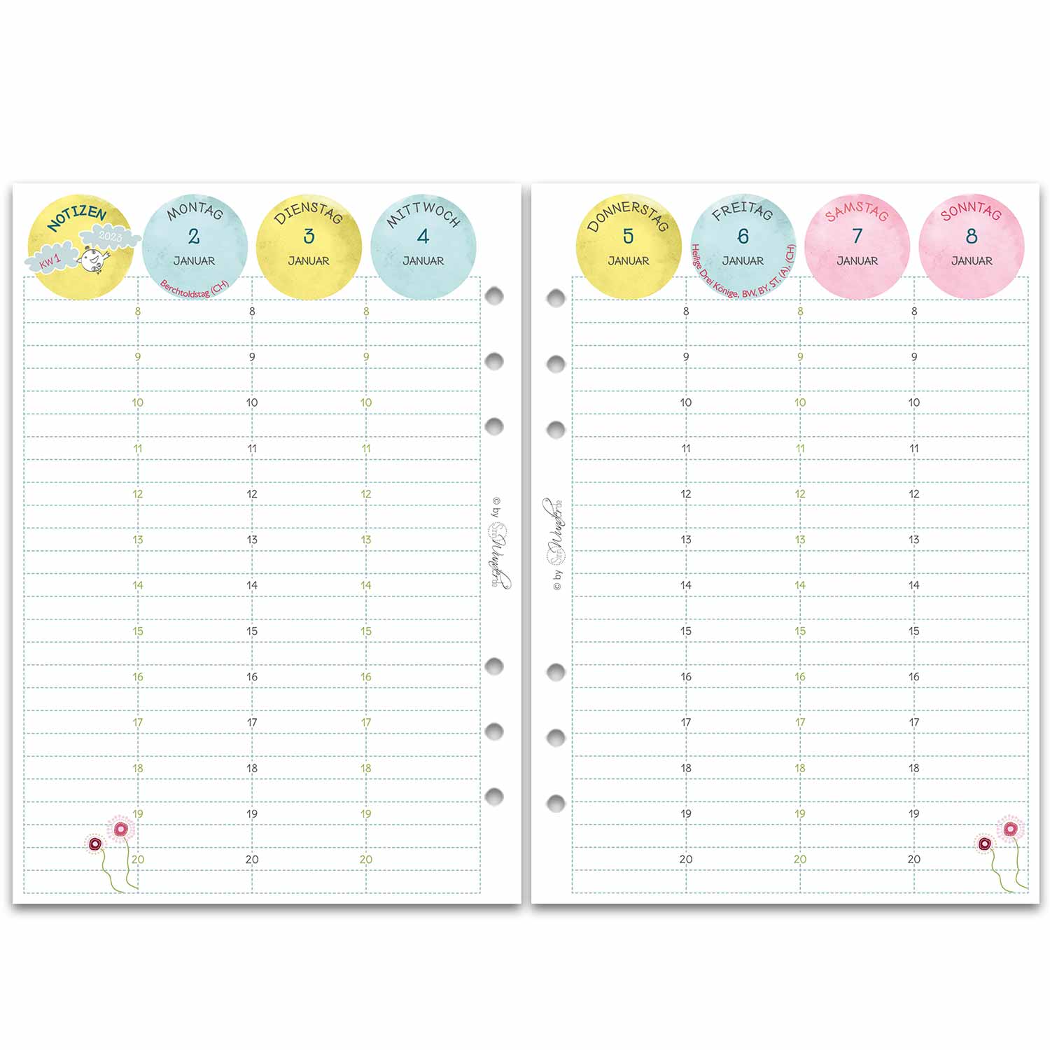 Spaltenkalender CosySinn A5