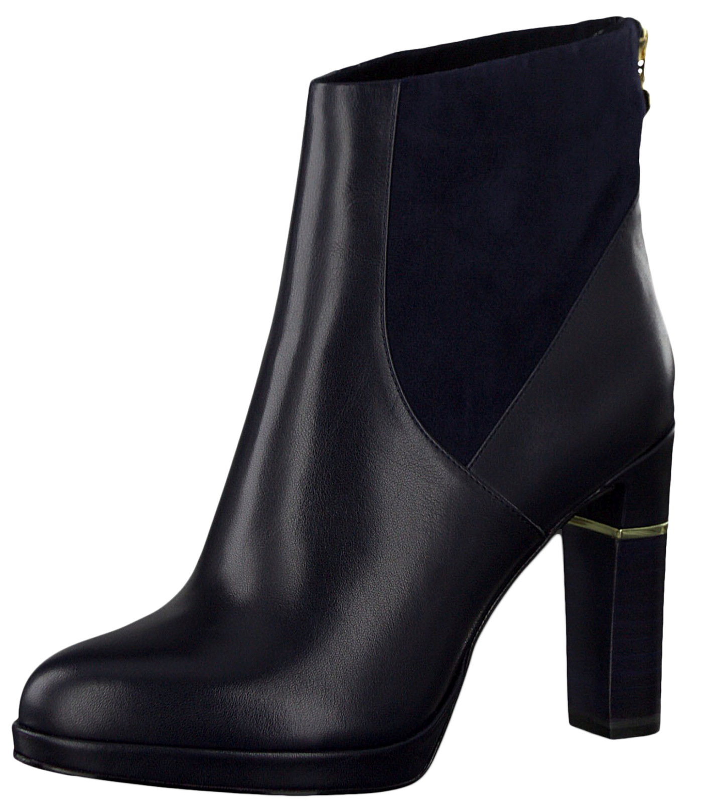 Tamaris 1 25303 23 805 Damen Stiefelette High Heeled Ankle Tamaris klassische Stiefeletten Ankle Boots navy Dunkelblau