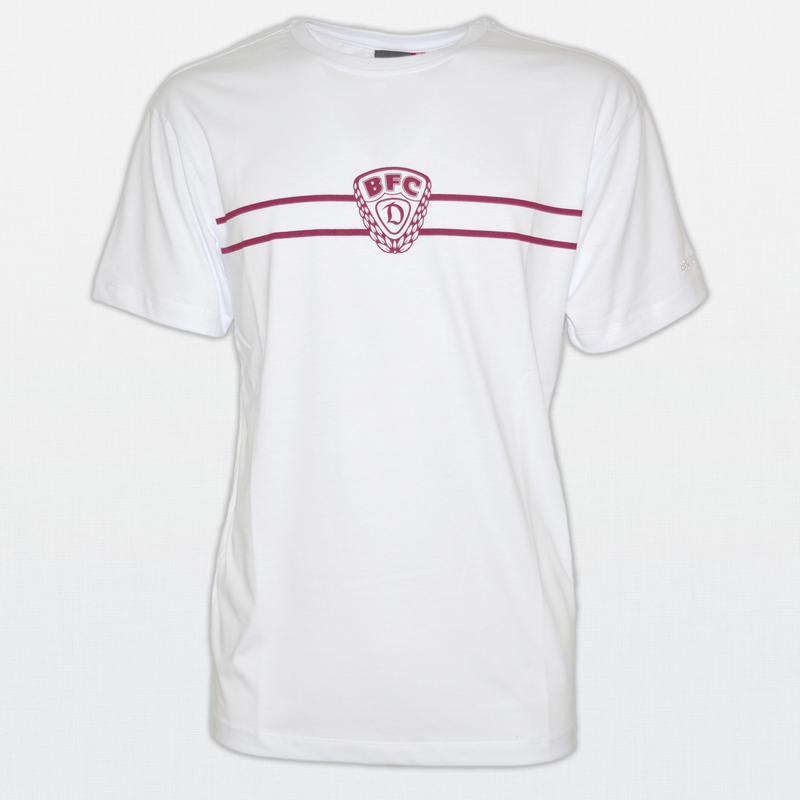 T-Shirt Striped Logo white