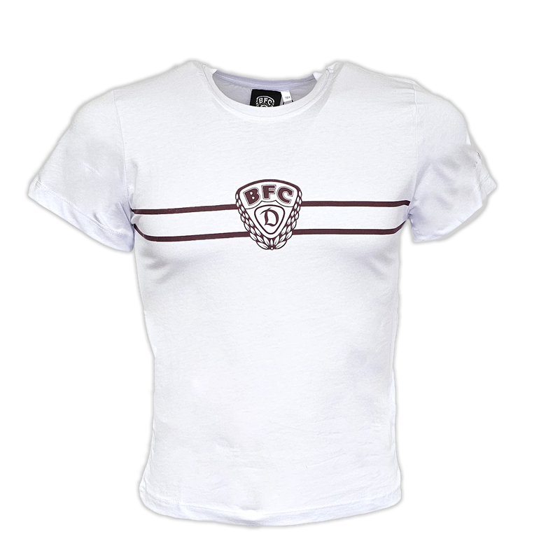 T-Shirt Striped Logo white