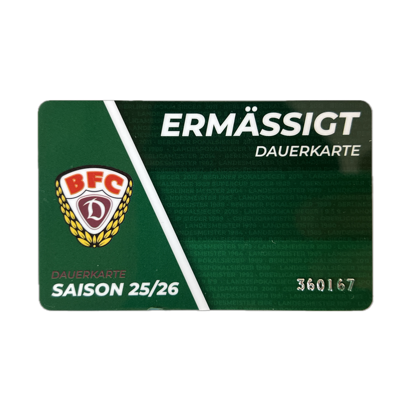 DAUERKARTE Ermäßigt 25/26