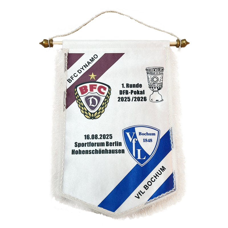 Wimpel DFB-Pokal 2025 BFC vs VfL Bochum Wimpel DFB-Pokal 2025 BFC vs VfL Bochum