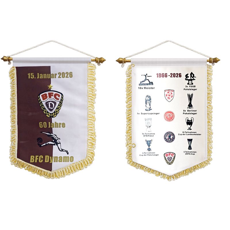 Wimpel 60 Jahre BFC DYNAMO Wimpel 60 Jahre BFC DYNAMO