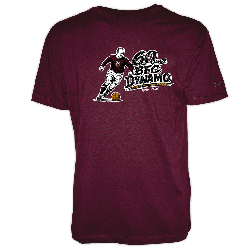 T-Shirt 60 Jahre weinrot