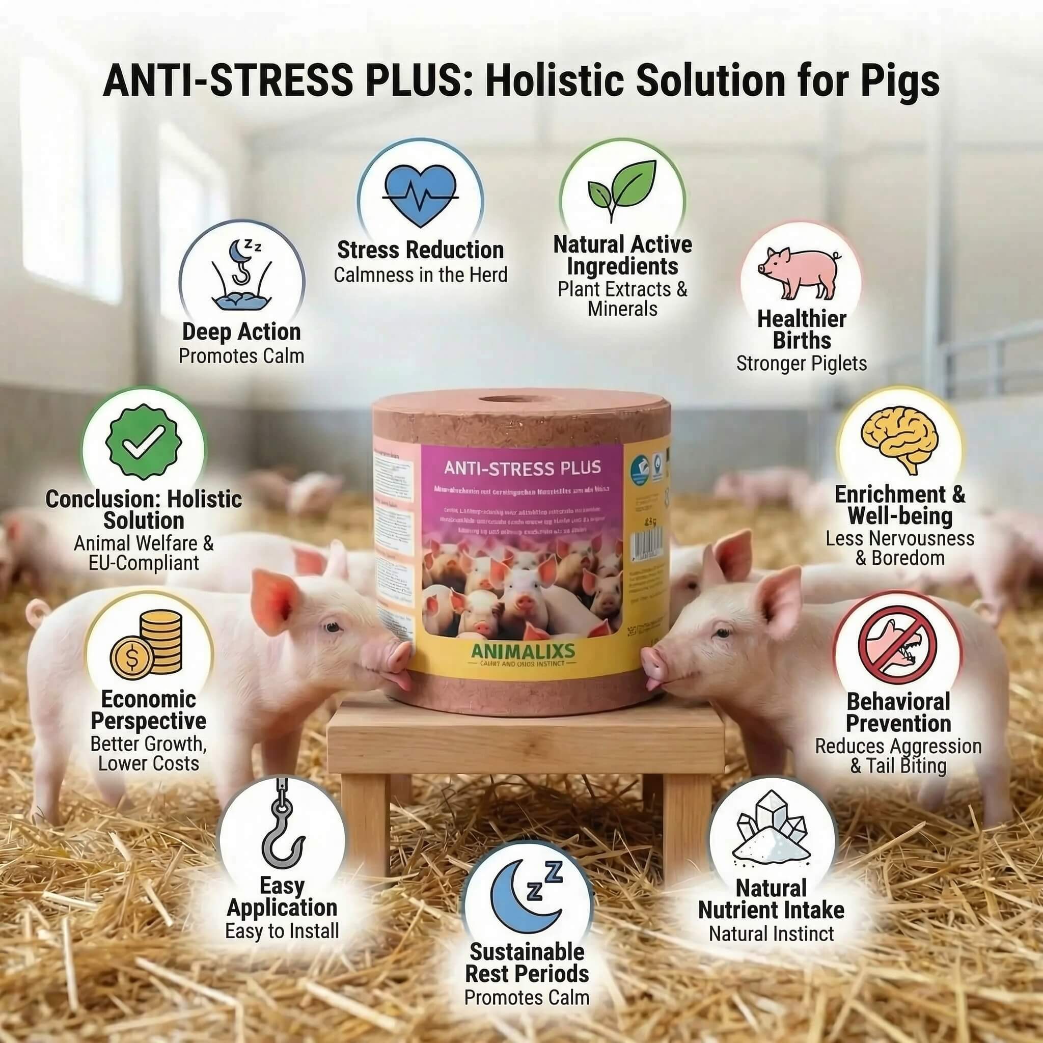 Anti-Stress Plus Lick Block for Pigs
