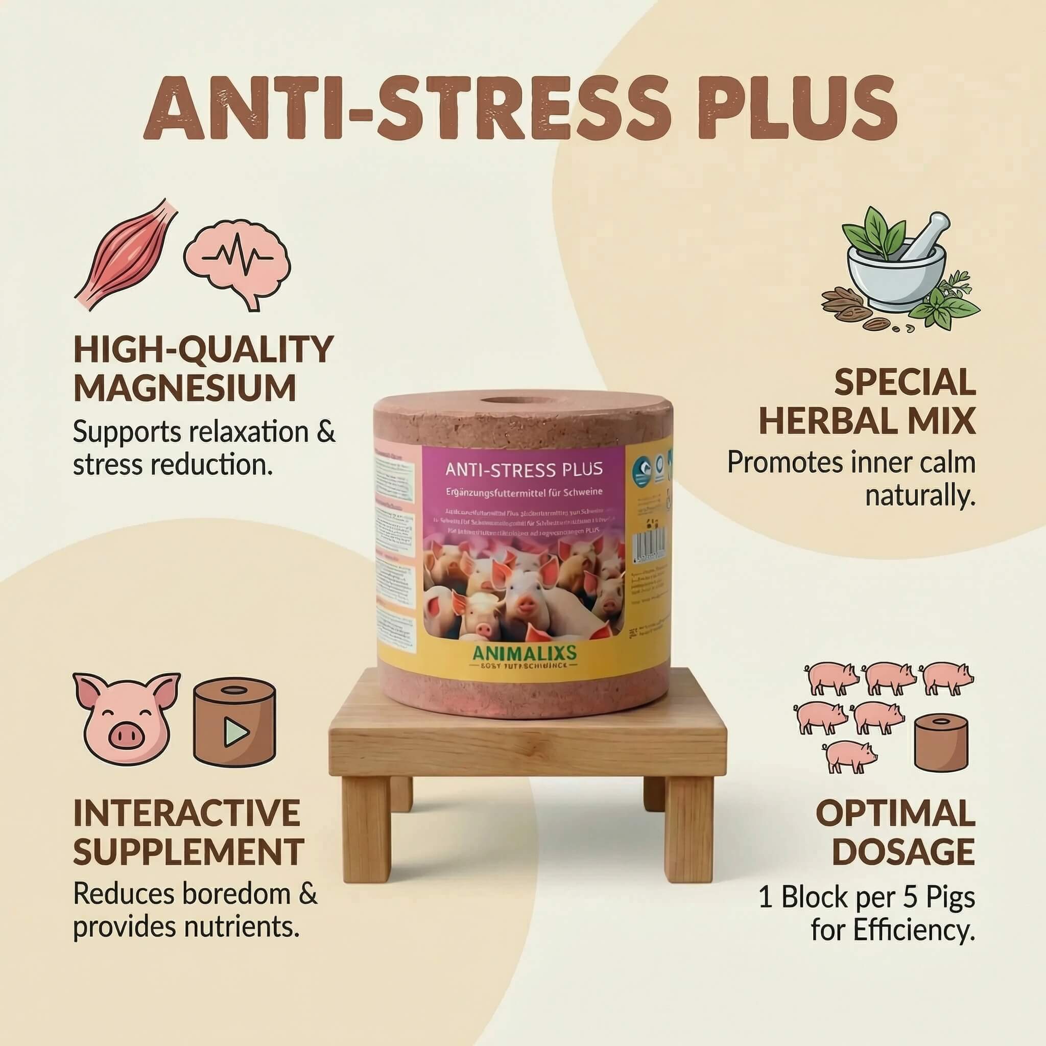 Anti-Stress Plus Lick Block for Pigs