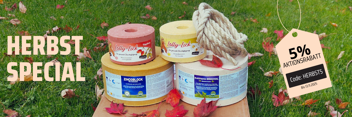     [Paket] HERBST-SPECIAL Lecksteine-Set mit Zincoblock, Bronchial, Lolly-lick Hagebutte & Kamille – inkl. Aufhäng-Seil gratis
