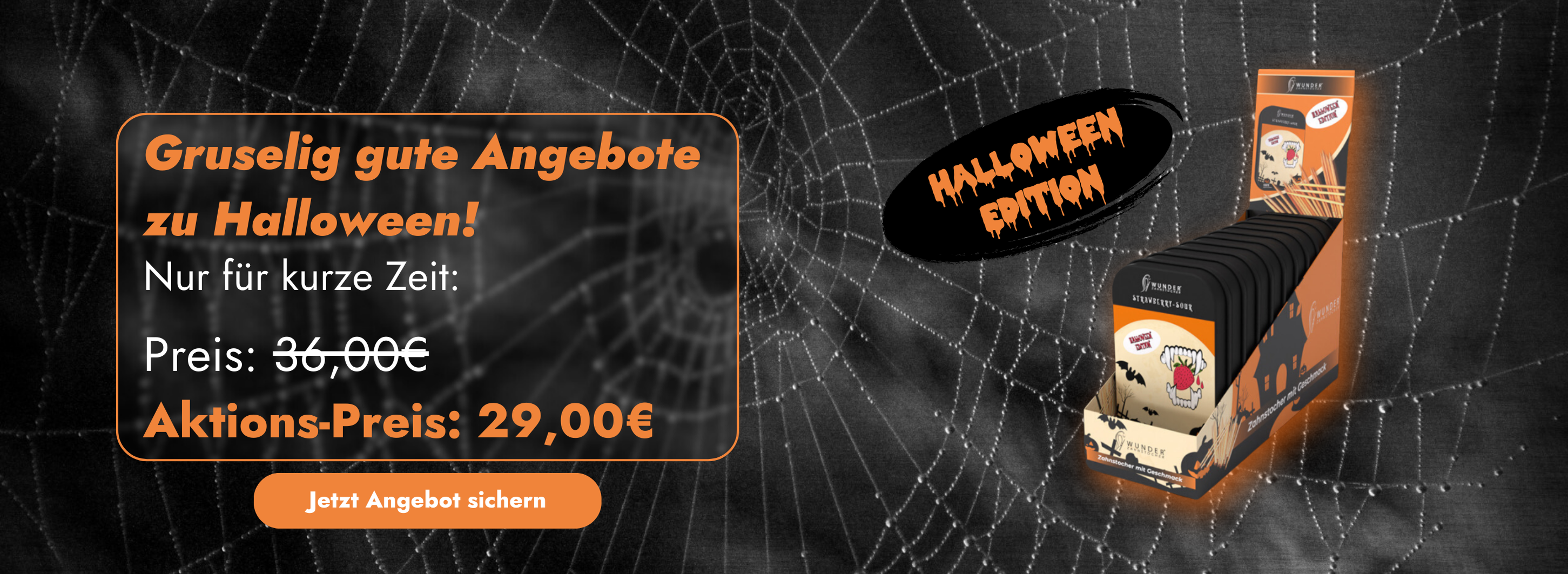 Wunder Zahnstocher Halloween 10er Display (gefüllt) Wunder Zahnstocher Halloween 10er Display (gefüllt)