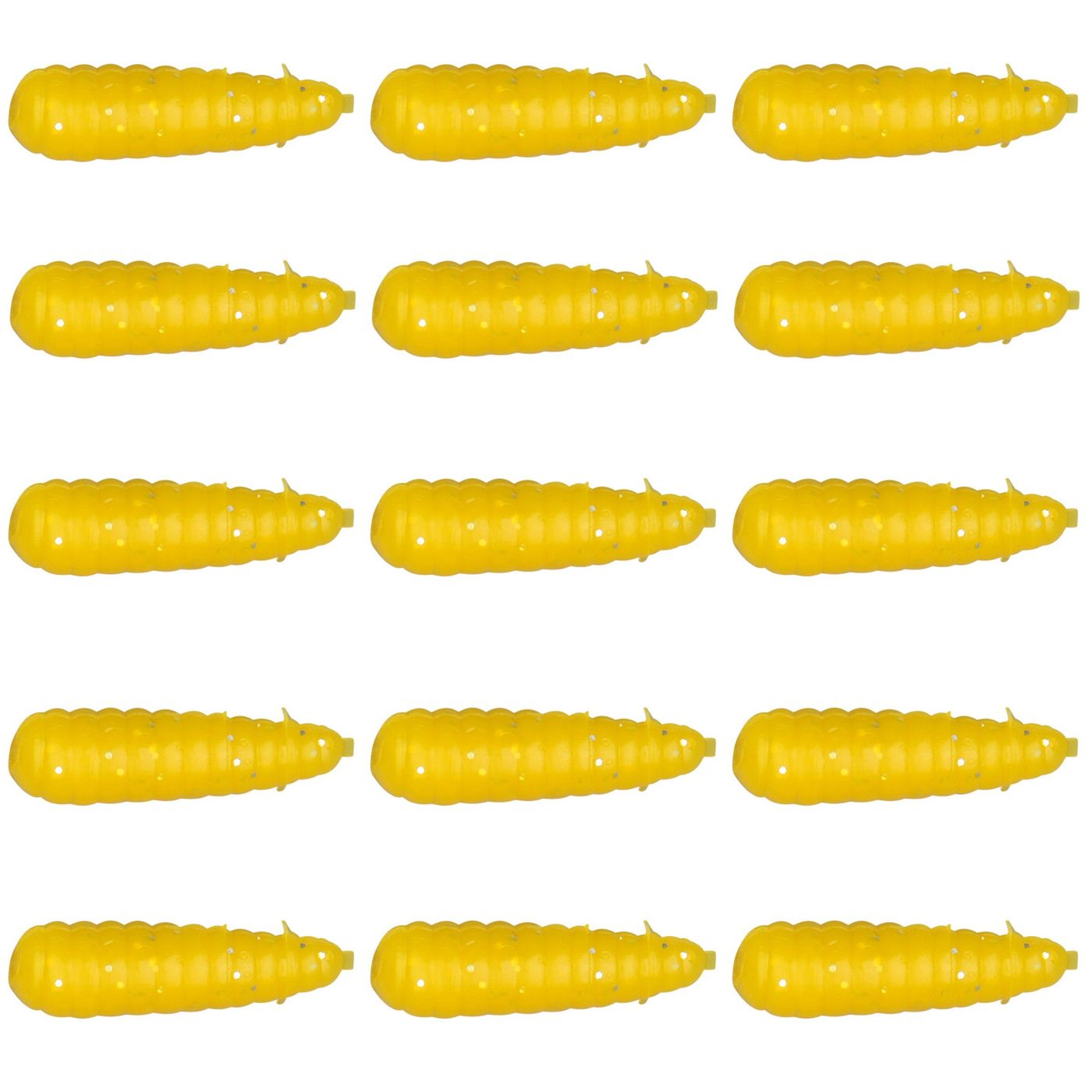 15 Gummi Bienenmaden Forellenköder Trout Master Garlic Bait Mummy 3,5cm