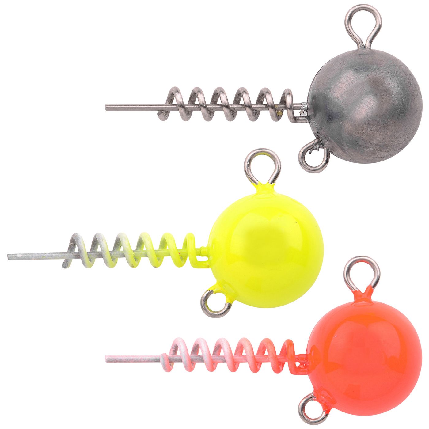 Spro Softbait Spiral Head UV Orange Schraub Jigkopf  Kopf verschiedene Größen 