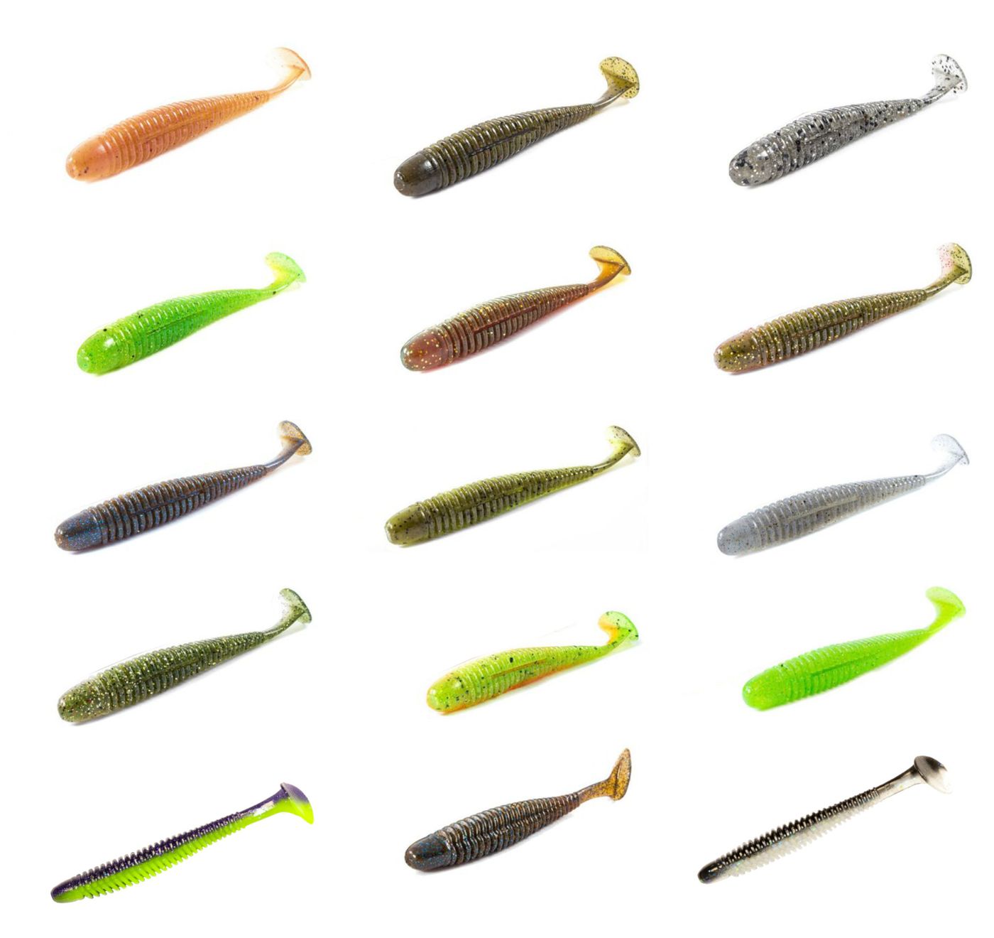 Lot De 9 Leurres Souples Noike Wobble Shad 3 – 7,6 Cm Et 2,5g, Sans Plastifiant