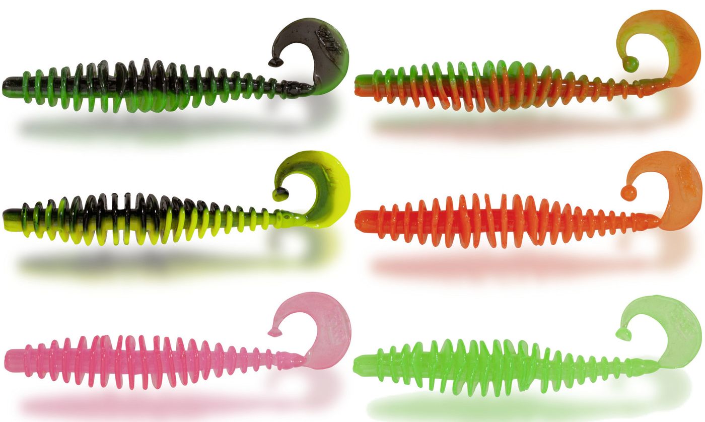 Quantum Magic Trout TWorm Jig 5,5cm 1,5g Käse 6 Gummiköder Angeln