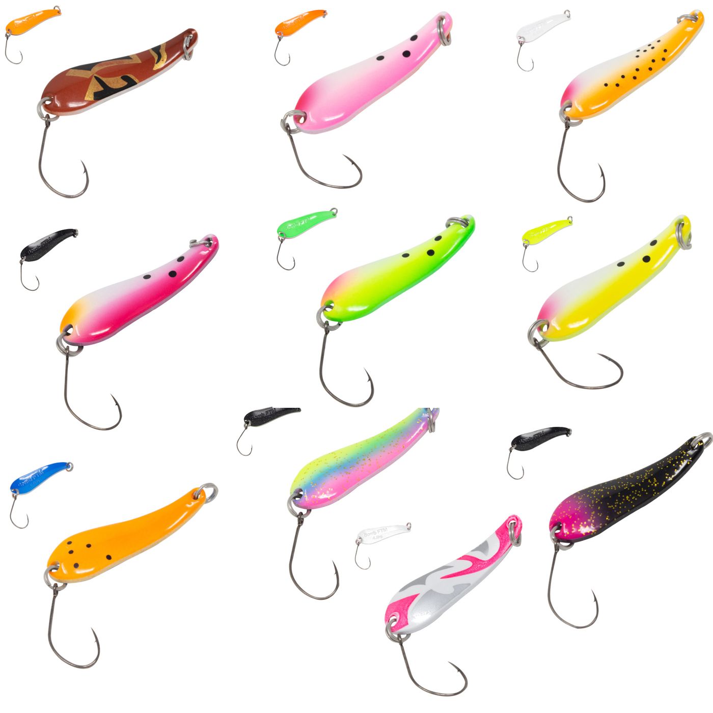 FTM Spoon Dragon Forellenblinker 1,6g - Goldfarben-schwarz/weiß Köder Für Spinnfischen