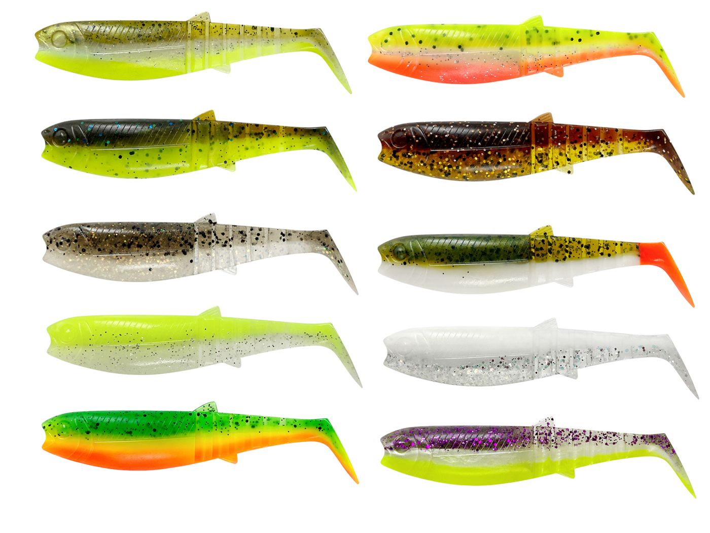 Savage Gear Cannibal Shad Mix - 4 Softbaits Helder/Troebel Water
