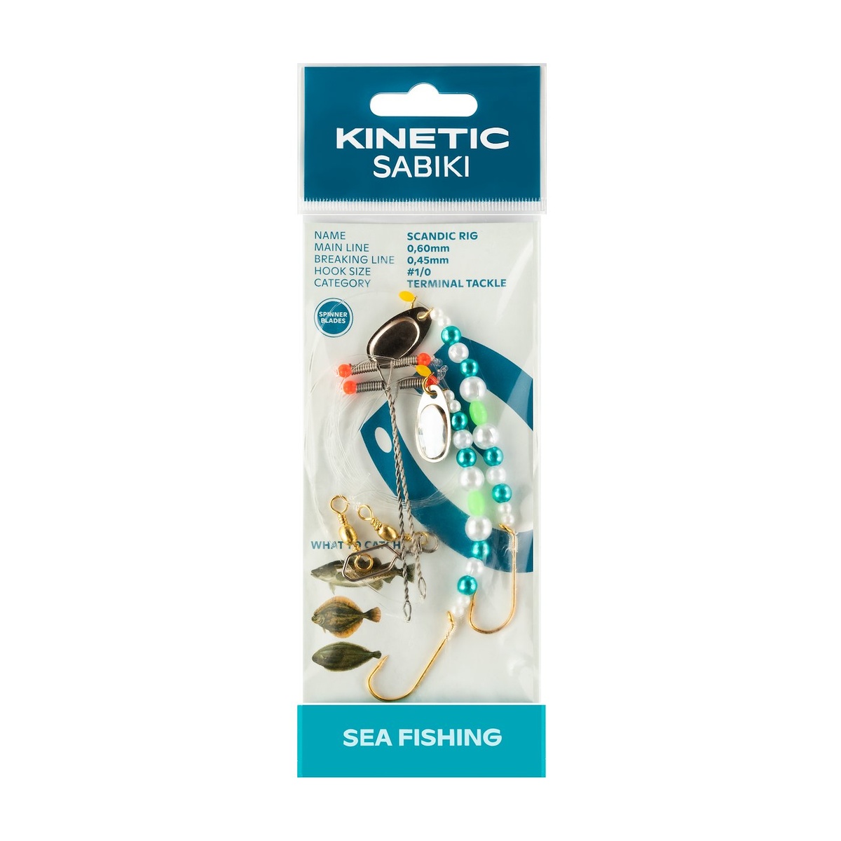 Kinetic Sabiki Scandic #1/0 110cm 0.60mm 0.45mm - Brandungsvorfach