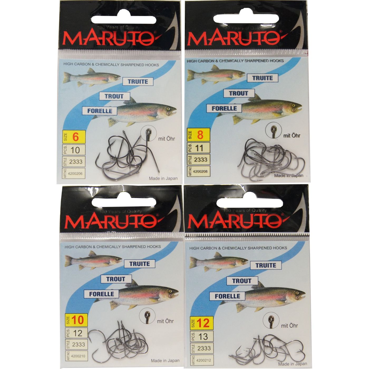Maruto Forellenhaken Forellen Haken Forellenangeln Mit Plättchen 10