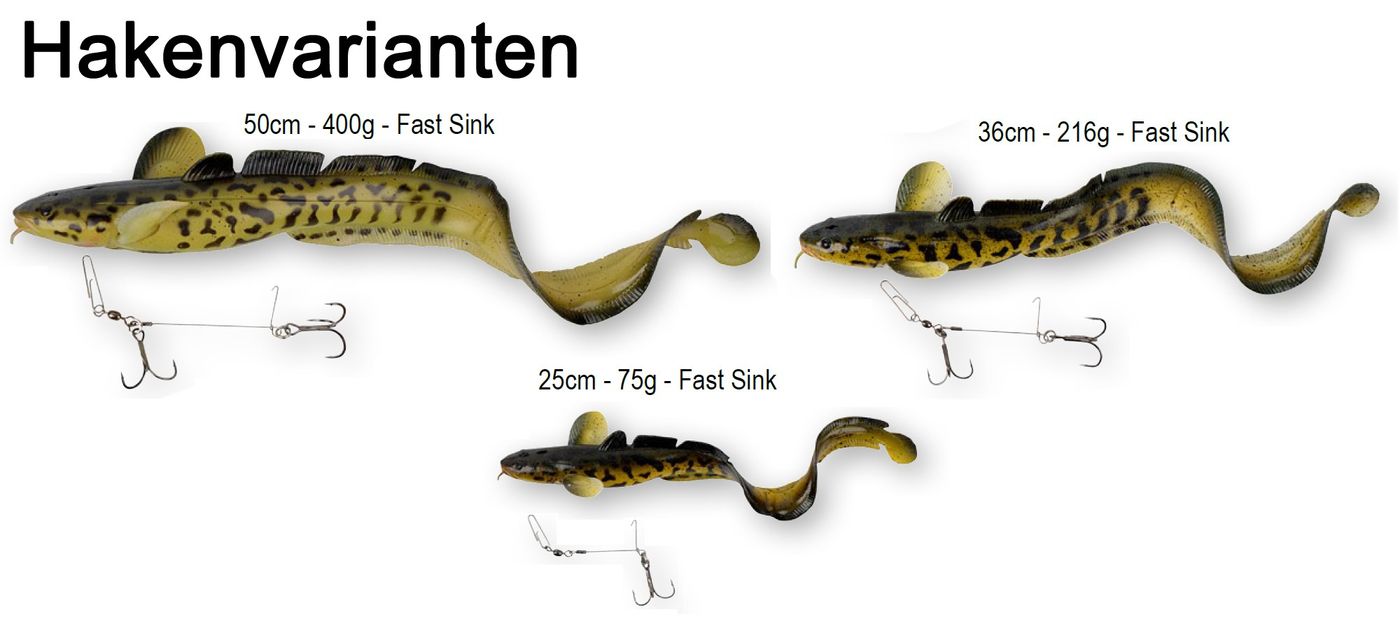 Gummiköder mit Eigengewicht! 50cm Savage Gear 3D Burbot 400g